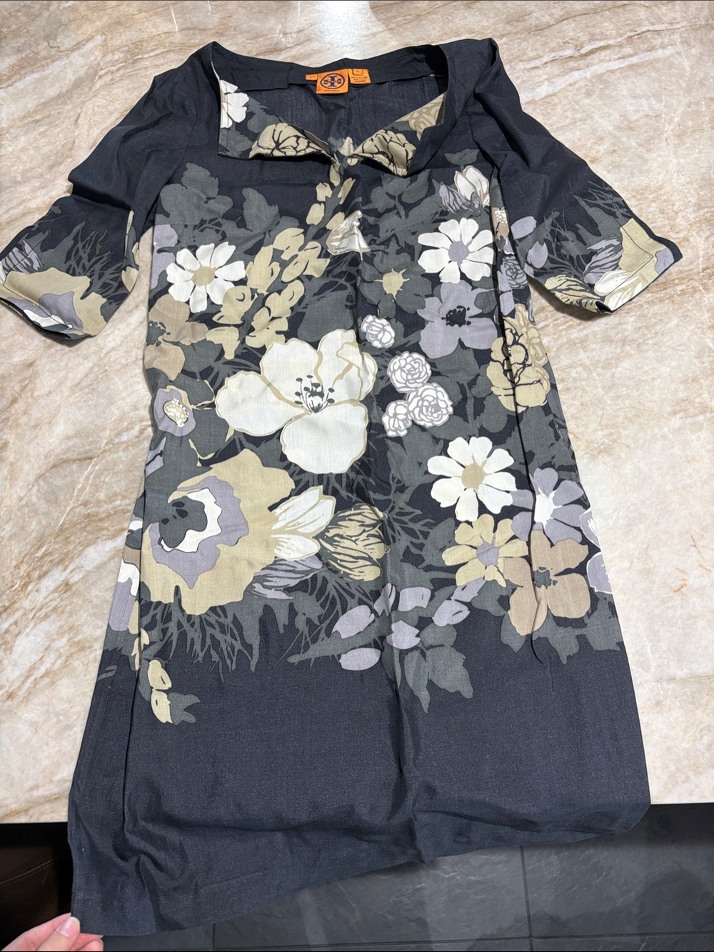 Tory Burch Floral Tunic 100% Silk Dress